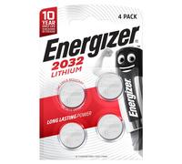 4 Piles CR2032 Energizer Bouton Lithium 3V