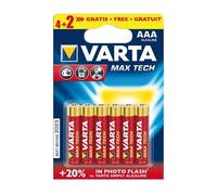 4 Piles Lr03 Max Tech + 2 Gratuites