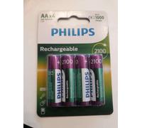 Philips R6B4A210 Batterie rechargeable pour Appareil photo 2100mAh AA 4 pièces