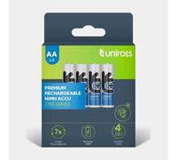 4 Piles Rechargeables AA / LR6 2700mAh Uniross Premium Accu