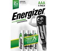 4 Piles Rechargeables AAA / HR03 500mAh Energizer Universal