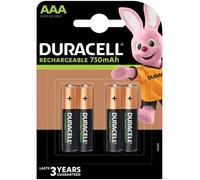 4 Piles Rechargeables AAA / HR03 750mAh Duracell