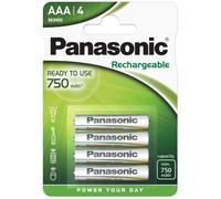 4 Piles Rechargeables AAA / HR03 750mAh Panasonic