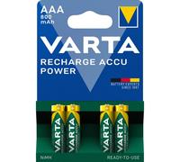 4 Piles Rechargeables AAA / HR03 800mAh Varta Accu
