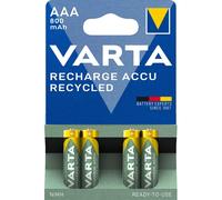 4 Piles Rechargeables AAA / HR03 800mAh Varta Recycled