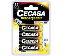 4 piles rechargeables accu AA LR6 1.2V 2100mAh
