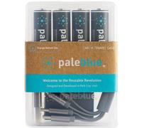 4 Piles Rechargeables USB-C AA / HR6 1700mAh PaleBlue Lithium Ion 1.5V