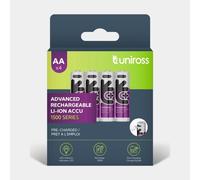 4 Piles Rechargeables USB-C AA / HR6 Uniross Advanced Li-Ion 1,5V Accu