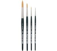4 pinceaux - Aquarelle - Fibres synthétiques - Rond - Pointe fine - Da Vinci