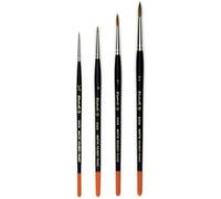 Pinceau Raphael Series 8404,kolinsky Rouge Sable Pinceau,Set 4 pcs,Taille 5/0 0, 1, 2 (Raphael France) et Da Vinci Serie 1570