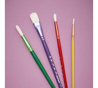 4 Pinceaux Synthétiques - Colo Multicolore TU