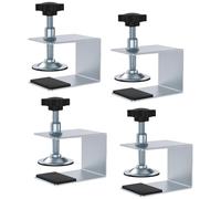4 pinces de serrage en C, fixations en acier inoxydable, pinces de table réglables avec patin antidérapant
