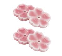 4 Porte-Parfum en Céramique Rose, Motif Floral, pour Bâtonnets | Coffret Décoratif Chic, Usage Bureau et Salle de Contemplation, Forme Fleur, Intérieur Élégant
