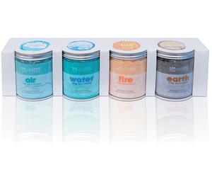 4 pots cristaux parfumés d'aromathérapie pour Spas