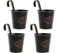 4 pots de fleurs suspendus vintage avec système de drainage