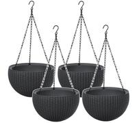 4 pots suspendus Keter Sphere Planter anthracite