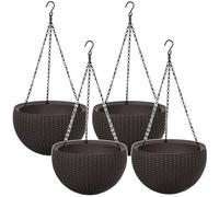4 pots suspendus Keter Sphere Planter, marron