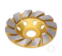 4 pouces de broyage en béton 12 segments segments lourds turbo diamant tasse de polisge disque de polisge pour granit en marbre roche maçonnerie en béton jaune 100 mm