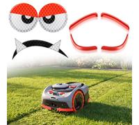 4 protections de bord compatibles avec Segway Navimow i105e/i108e et 1 aut | Aufkleber mit roten wütenden Augen, kompatibel mit Segway Navimow i105E/i108E/i205, Schutz-Bumper, gesteckt statt gekleb