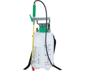 4 pulvérisateurs à pression de 5 litres, pulvérisateur à pression avec tuyau et lance, usage universel, jardin, 3 bars, buse réglable, blanc