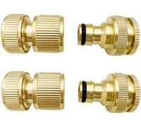 4 Raccord Tuyau Eau Raccord Laiton Tuyau, Lot de 4 Raccords de Tuyau de Nez de Robinet en Laiton 1/2 et 3/4 Filetage Extérieur