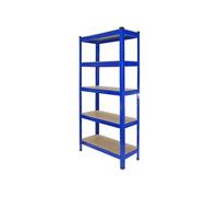Offre spéciale Monster Racking : lot de 4 étagères T-Rax. Étagères haute performance, pour charges lourdes, pour entrepôt, garage, atelier, cave. Étagères en acier bleu, 100 % sans vis, 75 cm x 30 cm 