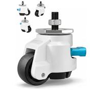4 roues robustes, roues pivotantes abaissables, roues porte-charges avec levier de verrouillage réglable, capacité totale de 1000 kg