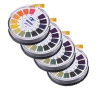 4 Rouleau Papier Ph,Universel Bandes De Papier Ph Bandes De Ph Rouleau,Ph Mesure Gamme Complète 0-14,Bandelette Ph Urinaire,Bandelette Ph,Test Ph,Bandelettes Ph,Pour Eau Potable, Mesures Rapides