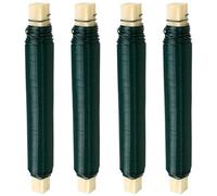 4 rouleaux de fil de fleur vert, 0,8 mm x 30 m fil de liaison verte filaire fil lâche sur les wraps en bois, fil d'artisanat vert pour les plantes fleurs jardin artisanat