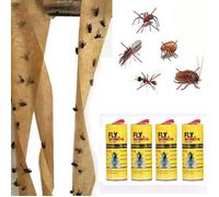 4 rouleaux de papier mouche collant éliminent les mouches piège à papier PRODUIT INSECTICIDE 69