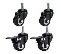 4 roulettes de rangement robustes. | Roue de chariot de transporteur de meubles de frein de chaise de bureau(2 Swivel 2 Brake)