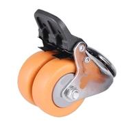 4 roulettes en nylon for équipement médical 1,5/2" | Roues à rivets creux résistantes aux produits chimiques(Brake,2 inch-4Pcs)