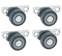 4 roulettes latérales pour parquet 30 x 14 mm Roue en TPE Gris
