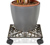 Relaxdays Porte-plantes à roulettes en lot de 4