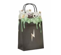 4 Sacs cadeaux en papier apprenti sorcier 20 cm - Noir - Taille Unique