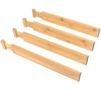 Carlo Milano 4 séparateurs de tiroirs en bambou extensibles de 38,1 à 45 cm