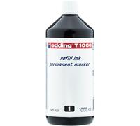Edding Encre de Chine T1000 – Recharge 1 L – Noir – Système de distribution goutte à goutte