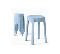 4 Tabourets Gigognes empilables BM Home Tab-Bleu-Pastel en Plastique, légers pour la Maison Salle de uisine, Jardin