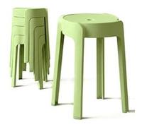 4 Tabourets Gigognes empilables BM HOME TAB-VERT en plastique, légers pour la maison, salle de classe, cuisine, jardin