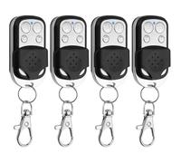4 télécommandes universelles 433,92 MHz 4 touches code fixe, duplicateur sans fil compatible portail, porte de garage et véhicule