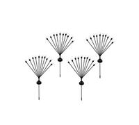 Lot de 4 torches solaires à boules lumineuses LYRA LED blanc chaud H73cm