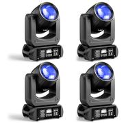 4 unités 150W Lyre LED Projecteur à tête mobile pour scène éclairage de scène activé lumières de fête par le son pour mariage, église, live