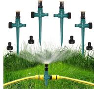 4 unités d'arrosage de pelouse, arrosage de jardin rotatif à 360 degrés, arroseur de jardin, arroseur de pelouse, arroseur, réglable, système d'arrosage automatique (vert)