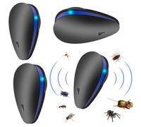 4 unités Ultrason Souris,Répulsif Ultrasons,Appareil Anti Rats,Anti Rongeur,Alternative Efficace aux Pièges à Souris ou au Raticide