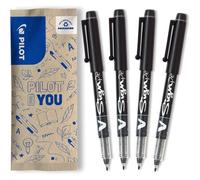 4 V-Sign Pen - Liquid Ink Felt-Tip Pen For A Smooth Line - Instant Drying - Black - Medium Tip