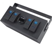 4 vitesses Rocker Switch Box Panneau On-Off étanche avec indicateur de tension à lumière bleue pour camping-car-bateau
