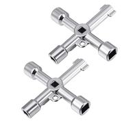 4 Voies Clé Multifonction, Clé Utilitaire Multifonction, 2 Pièces Clé Triangulaire, Clé Multifonction 4 Voies, Cle Triangle Pour Ascenseurs n Croix Universelle e L'Armoire De Commande