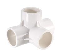 4 voies coude PVC raccords de tuyauterie meubles Grade 32mm taille Tee raccords d'angle blanc