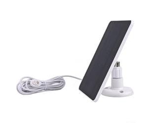 4 W 5 V Monocristallin Premium pour Pro 4 pour Ultra 2 Pro 3 Pro 5S Floodlight Caméras pour appareil photo projecteur 5S, pour caméra de sécurité extérieure à câble (blanc)
