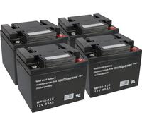 4 x 12V 50Ah Blei AGM Multipower